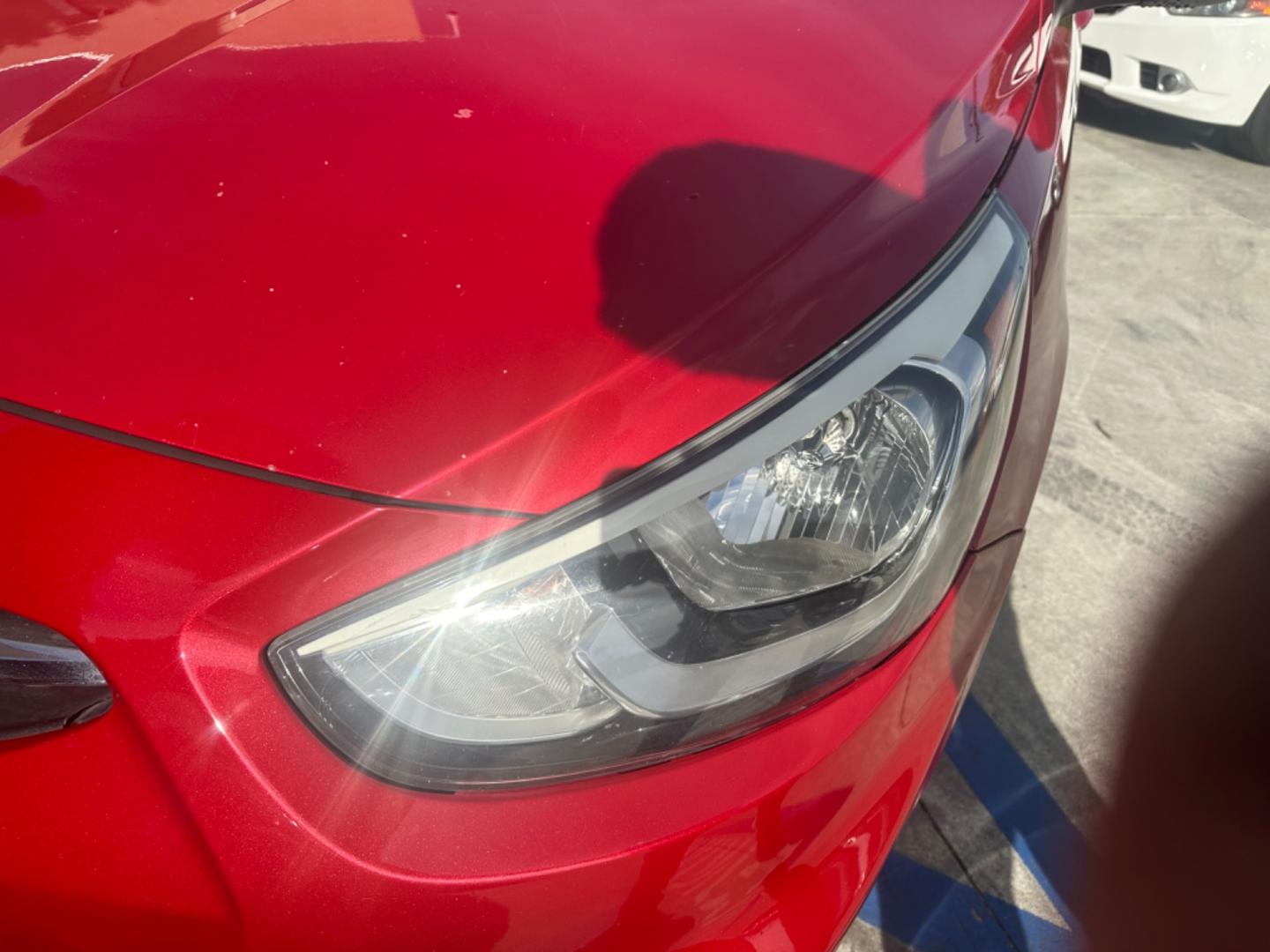 2015 Red /Gray Hyundai Accent GLS Sedan 4D (KMHCT4AE2FU) with an 4-Cyl, 1.6L engine, Auto, 6-Spd w/Overdrive transmission, located at 30 S. Berkeley Avenue, Pasadena, CA, 91107, (626) 248-7567, 34.145447, -118.109398 - The 2015 Hyundai Accent 4-Door Sedan stands as a testament to Hyundai's commitment to quality, efficiency, and value. Located in Pasadena, CA, our dealership specializes in providing a wide range of used BHPH (Buy Here Pay Here) cars, trucks, SUVs, and vans, including the remarkable Hyundai Accent. - Photo#20